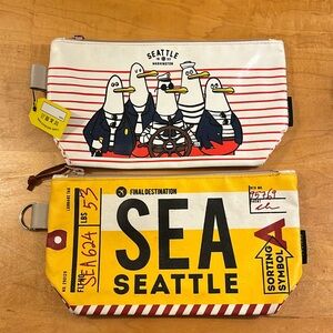 Chalo 2 zipper pouches. New. Never used.